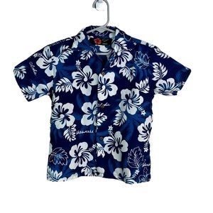Blue Hawaiian Kids Shirt Size 4